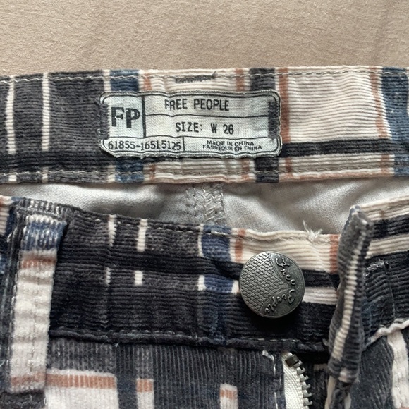 Free People Corduroy Plaid Pants - Picture 2 of 4